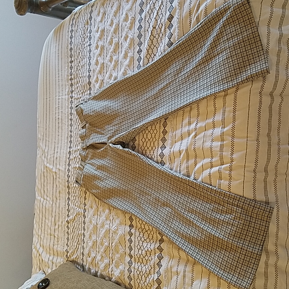 Vintage polyester plaid trousers/pants